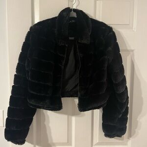 SHEIN Black Teddy Jacket